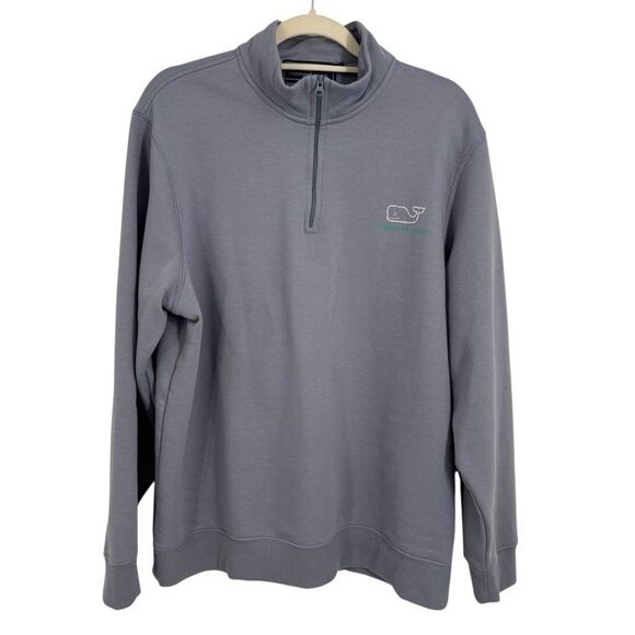 Vineyard Vines 1/4 Zip Sweatshirt Blue Size Men’s Large - Picture 1 of 9